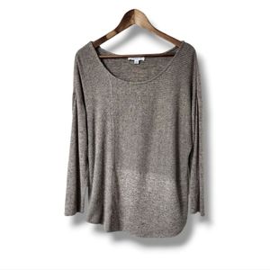 One Park Ave Geometric Ribbed Lightweight Long Sleeve Sweater | 1X